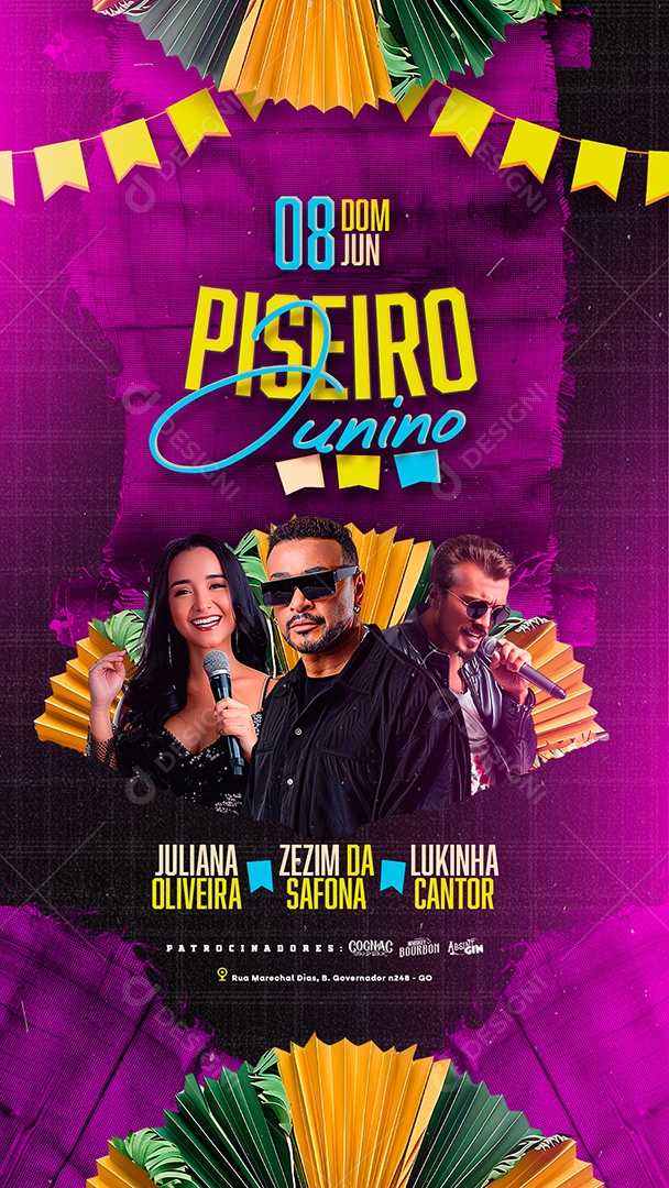 Story Flyer Piseiro Junino Social Media PSD Editável