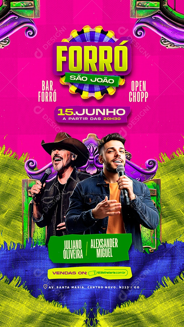 Story Flyer Forró São João Social Media PSD Editável