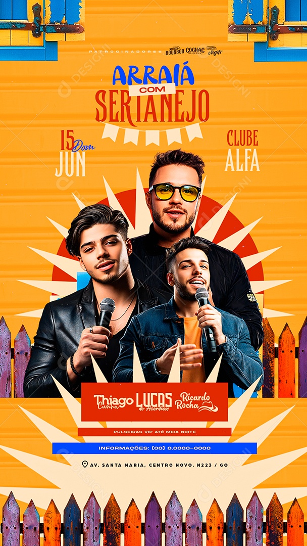 Story Flyer Arraiá com Sertanejo Social Media PSD Editável