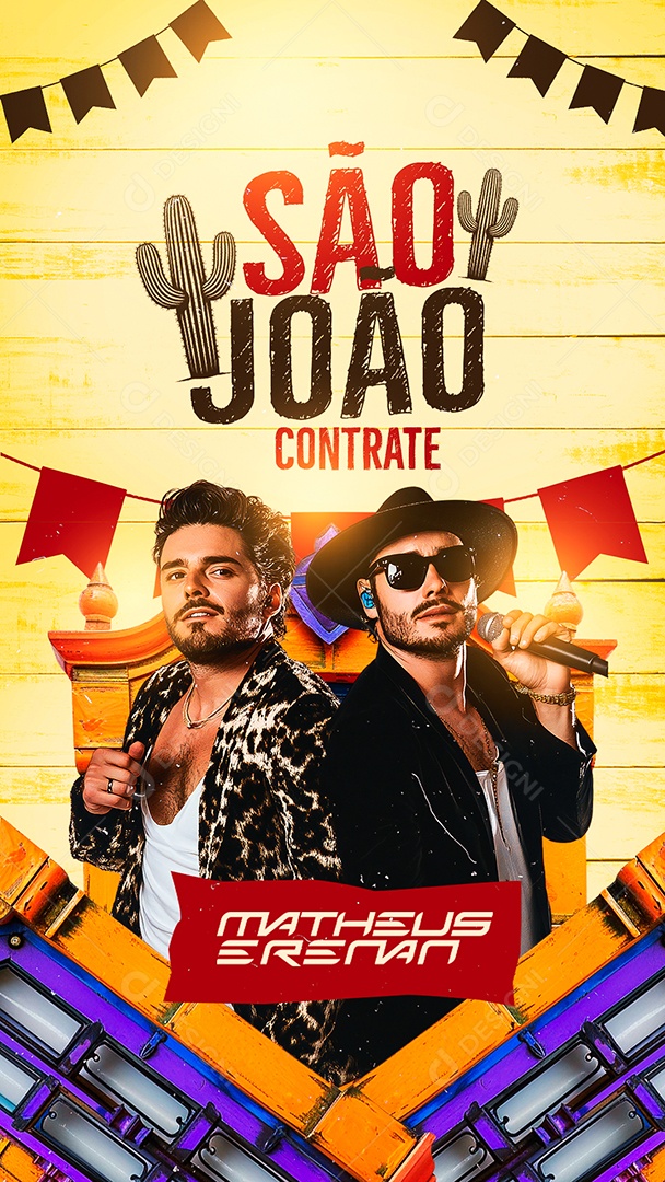 Story Flyer São João Contrate Social Media PSD Editável