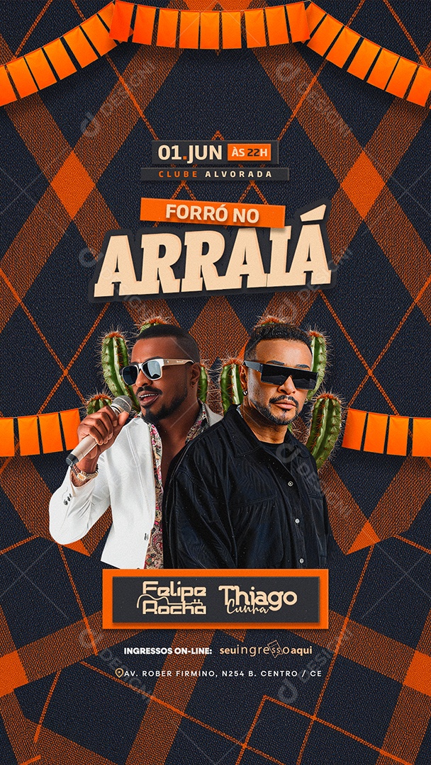 Story Flyer Forró no Arraiá Social Media PSD Editável