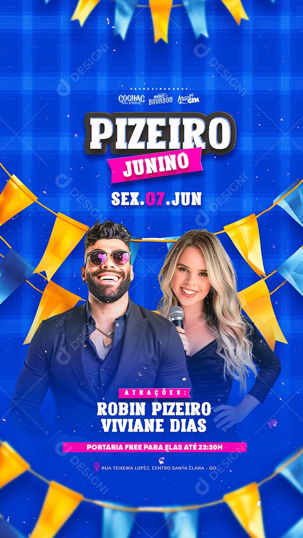 Story Flyer Pizeiro Junino Social Media PSD Editável