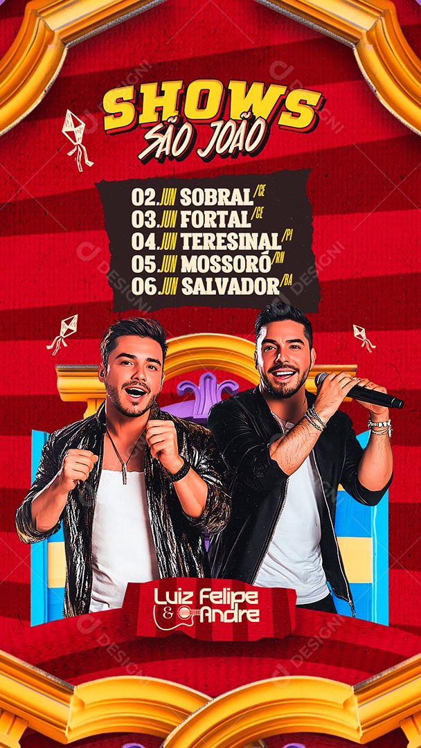 Story Flyer Shows São João Social Media PSD Editável