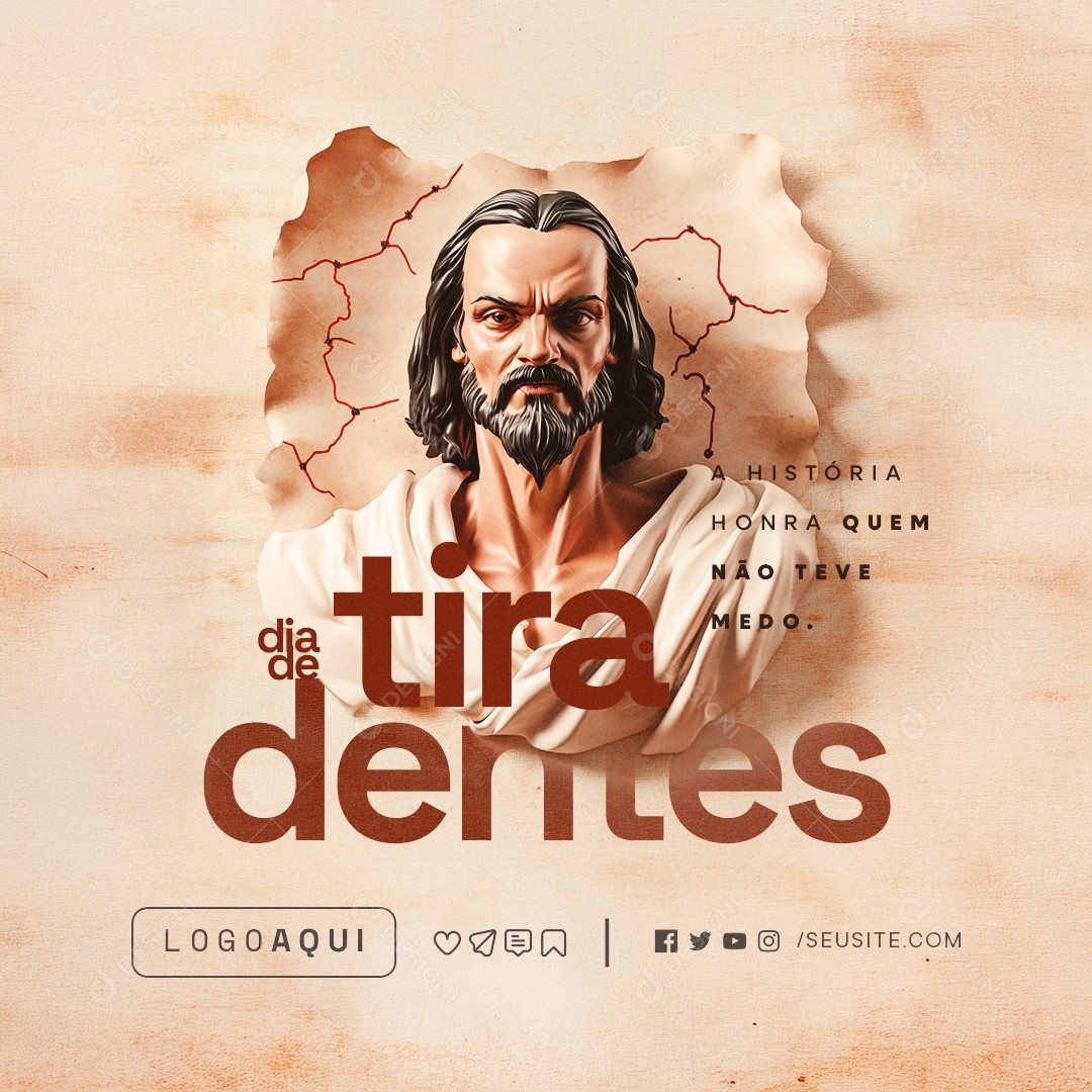 Dia de Tiradentes 21 de Abril Social Media PSD Editável