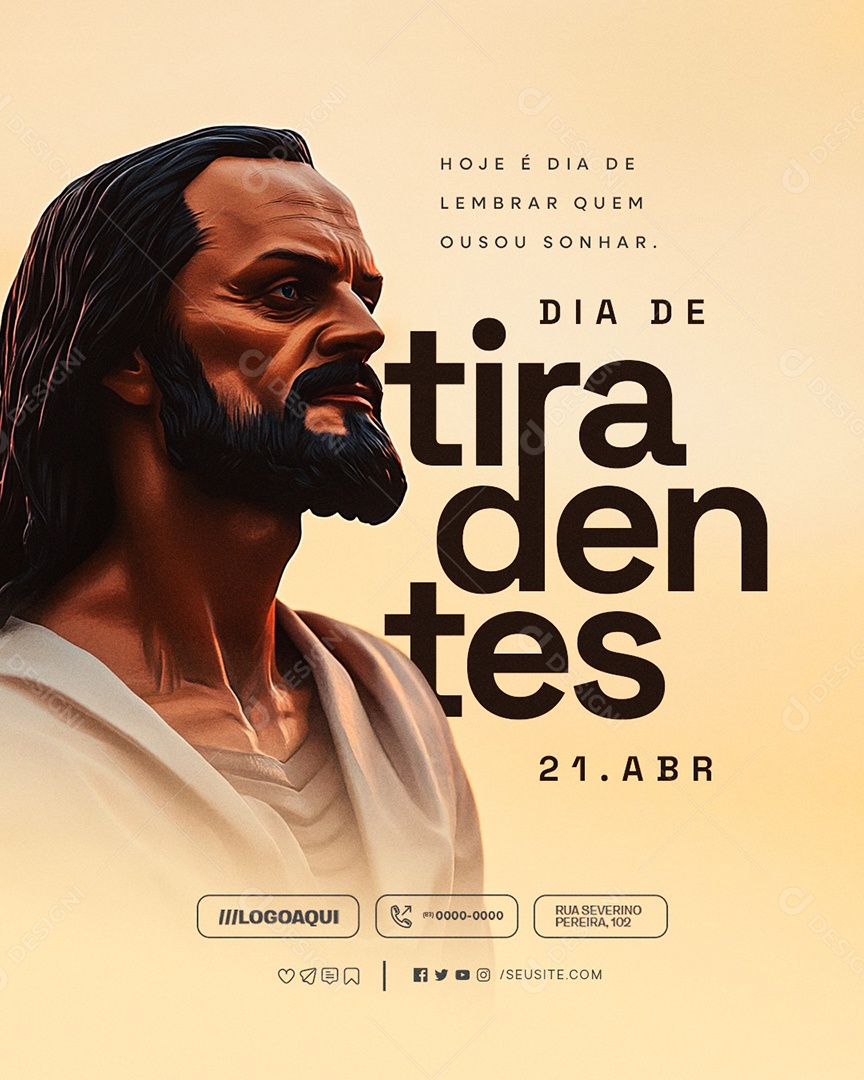 Dia de Tiradentes 21 de Abril Social Media PSD Editável