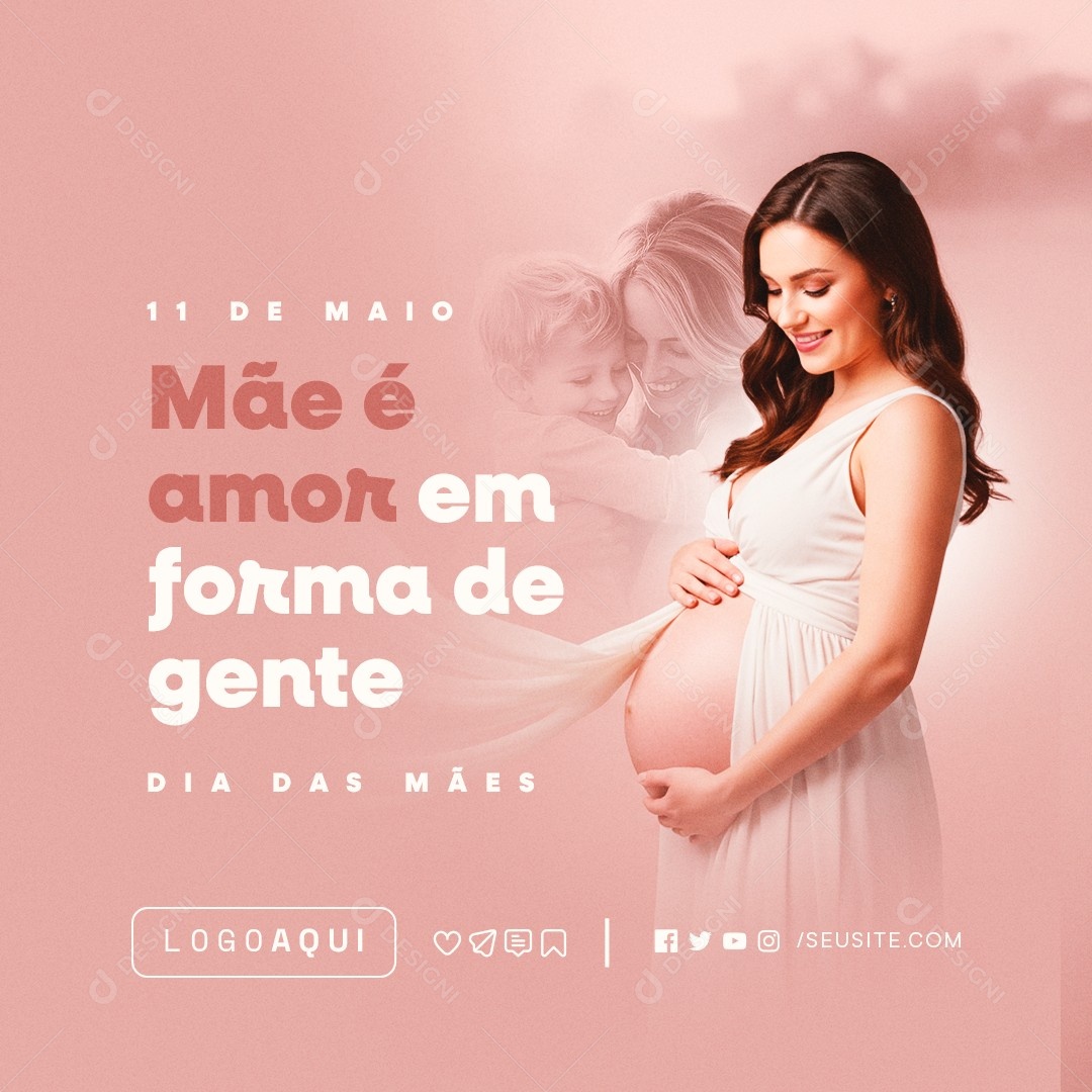 Dia das Mães 11 de Maio Social Media PSD Editável