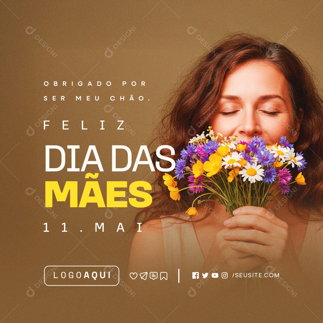 Feliz Dia das Mães 11 de Maio Social Media PSD Editável