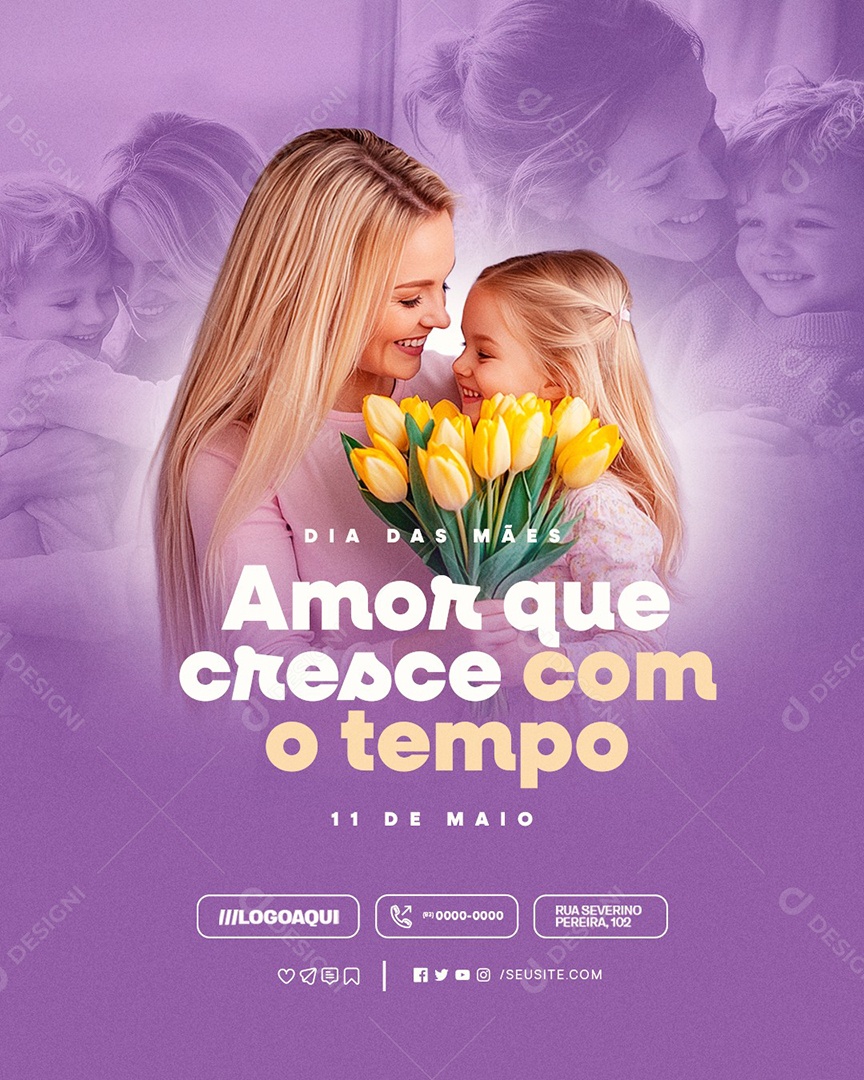 Dia das Mães 11 de Maio Social Media PSD Editável