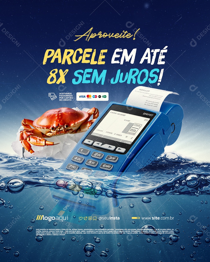 Peixaria Aproveite Parcele Social Media PSD Editável