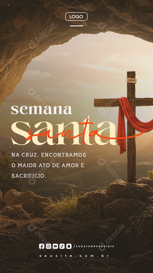 Story Semana Santa Na Cruz Social Media PSD Editável