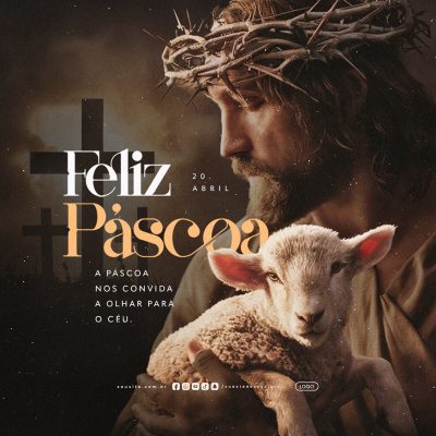 Feliz Páscoa 20 de Abril Social Media PSD Editável