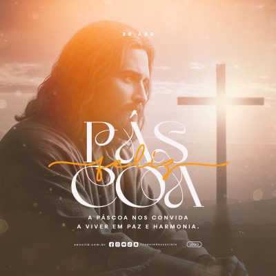 Feliz Páscoa 20 de Abril Social Media PSD Editável