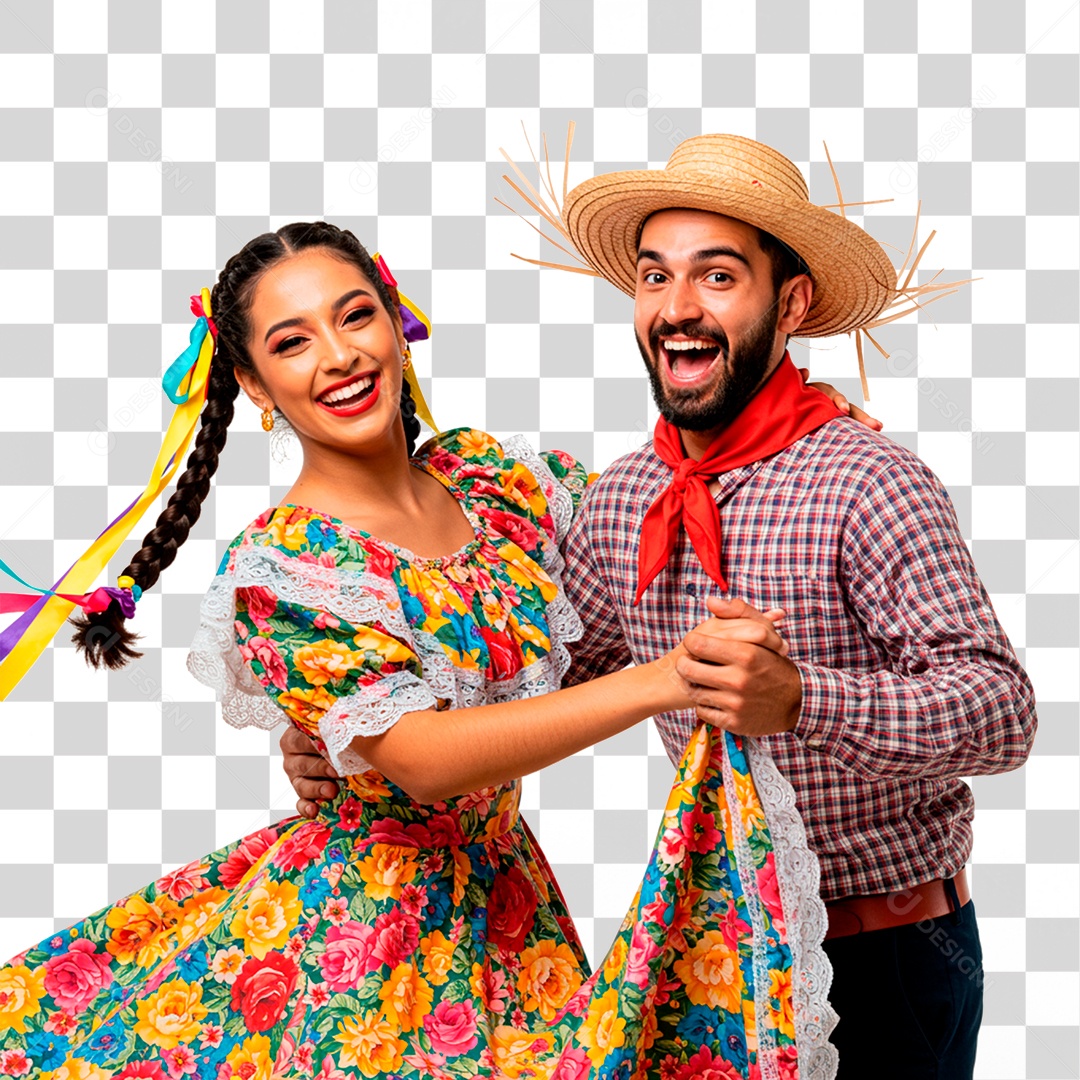 Casal de Festa Junina PNG Transparente