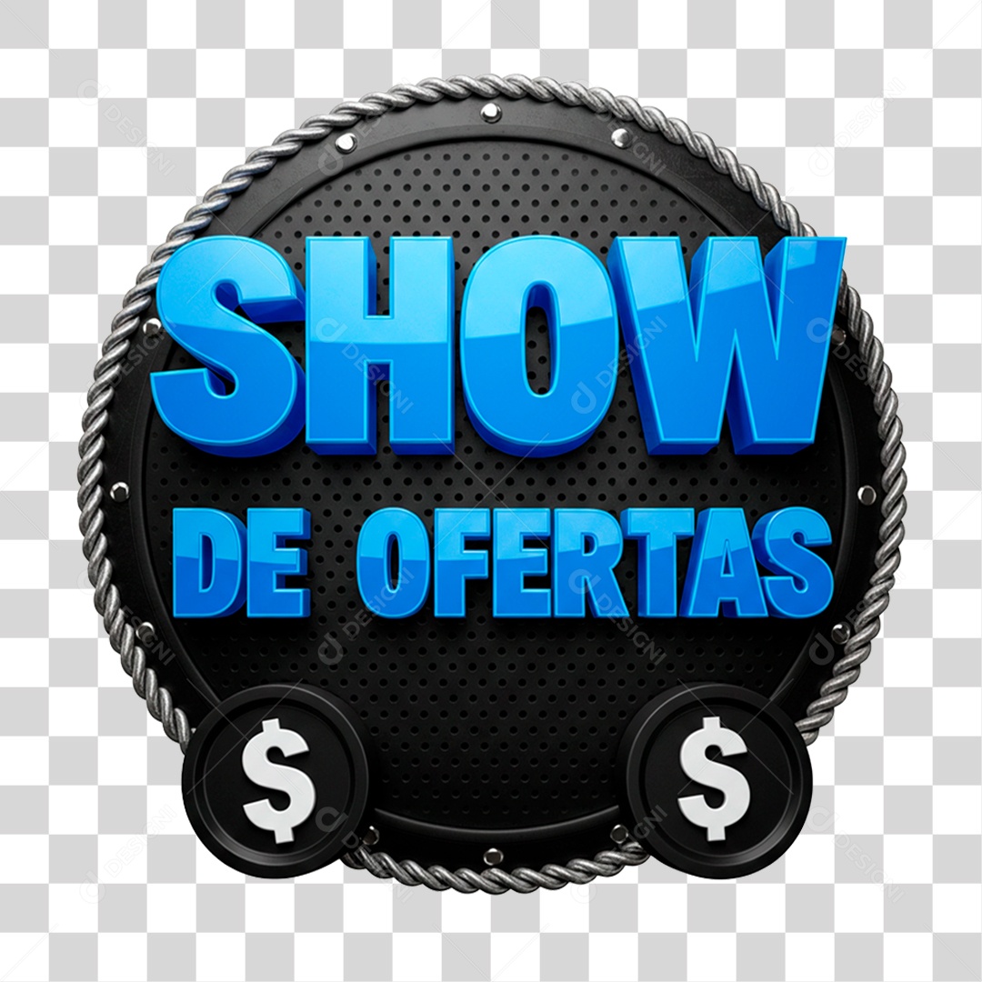Selo 3D Show de Ofertas PNG Transparente