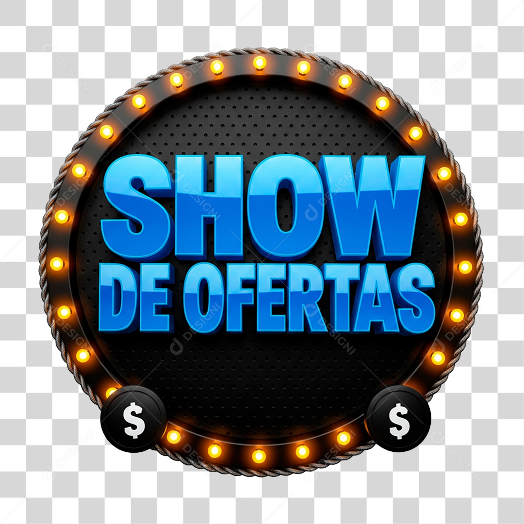 Selo 3D Show de Ofertas PNG Transparente