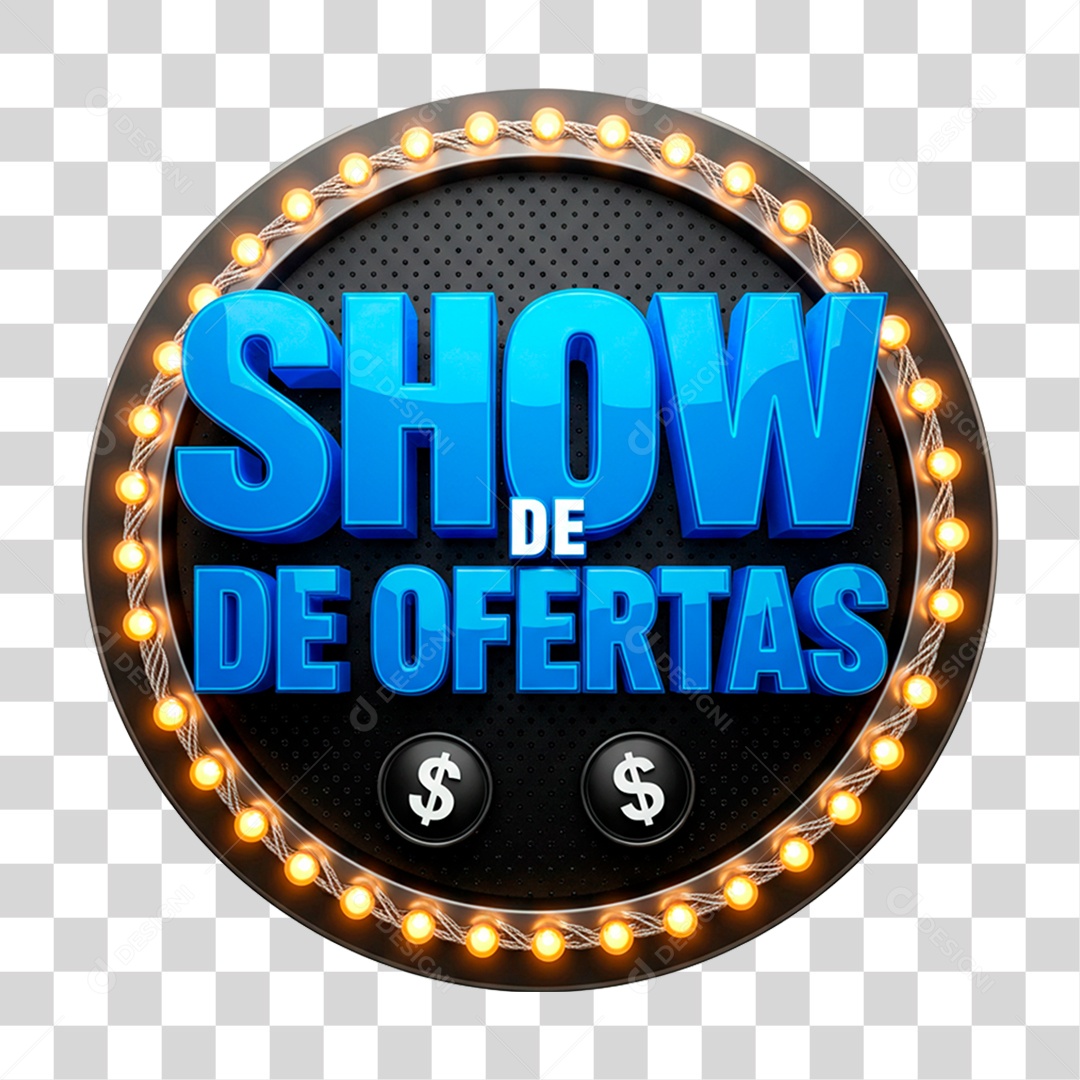 Selo 3D Show de Ofertas PNG Transparente