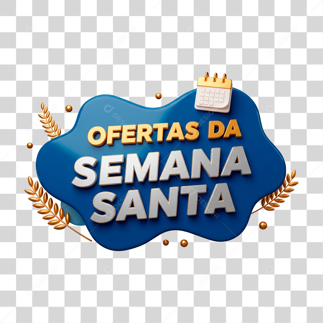Selo 3D Ofertas da Semana Santa PNG Transparente