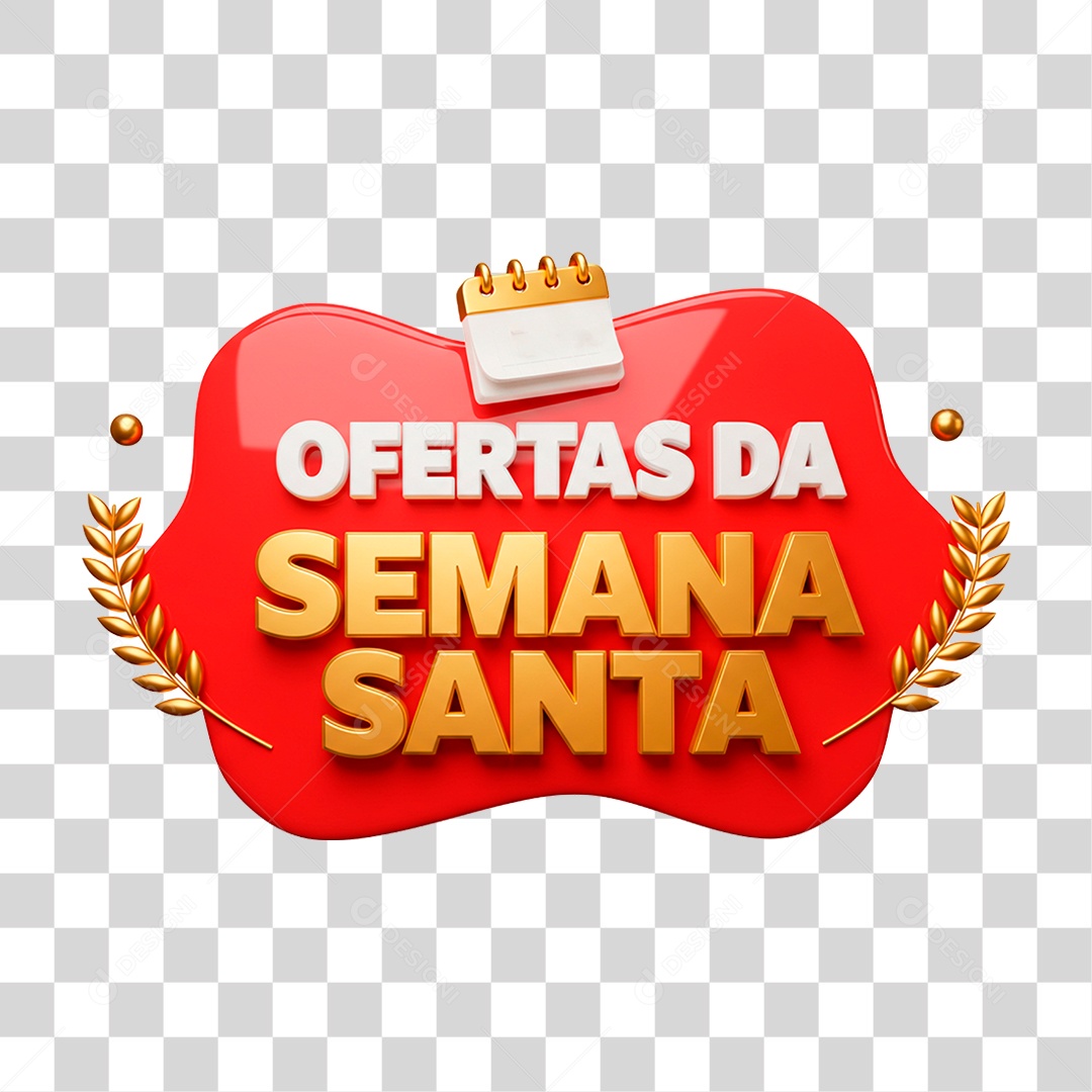 Selo 3D Ofertas da Semana Santa PNG Transparente