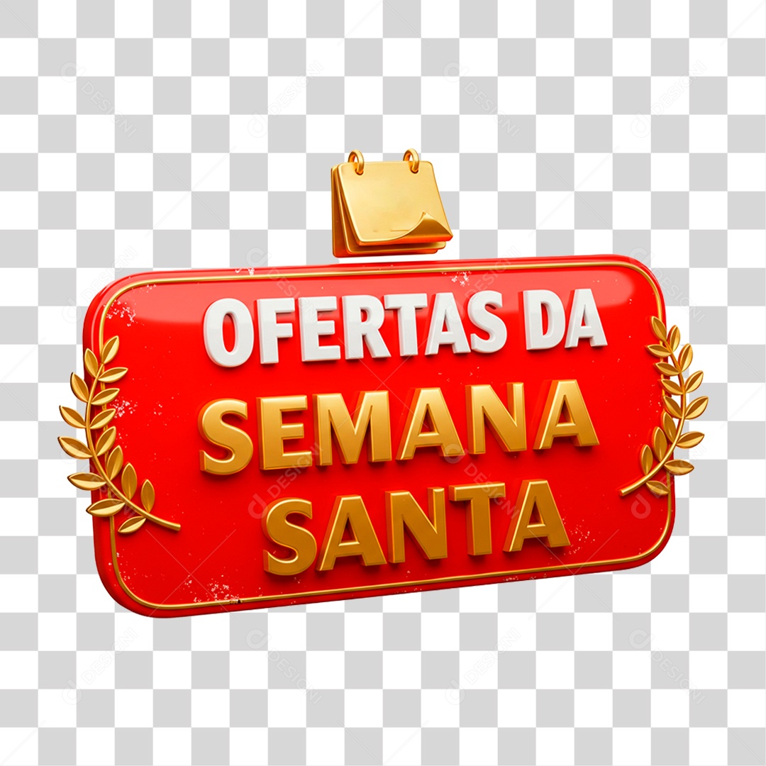 Selo 3D Ofertas da Semana Santa PNG Transparente