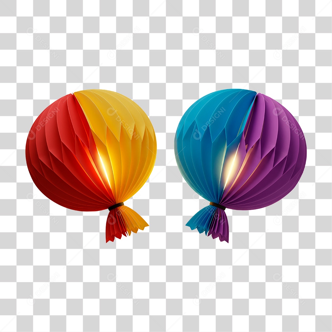 Balão de Festa Junina PNG Transparente