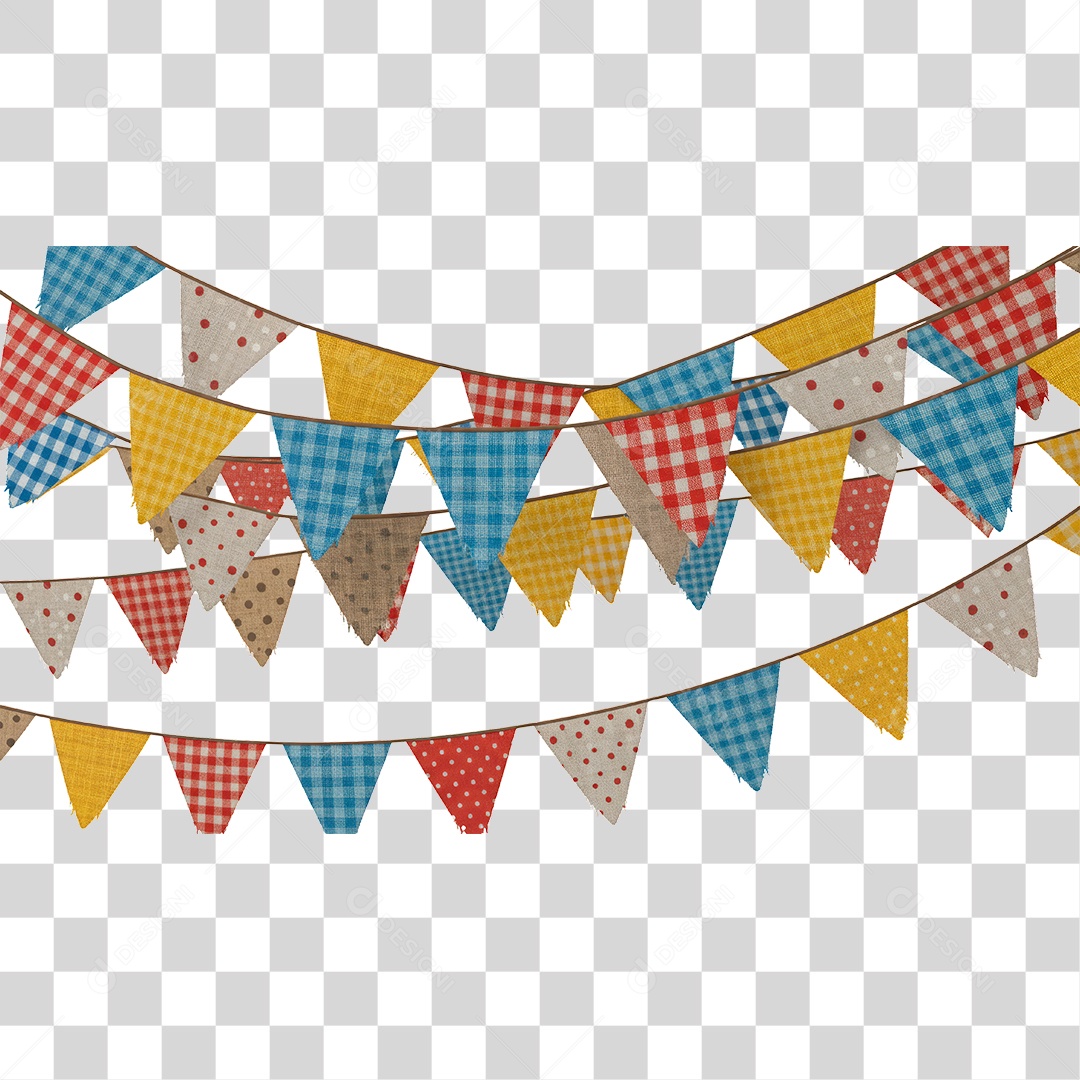 Bandeirinha de Festa Junina PNG Transparente