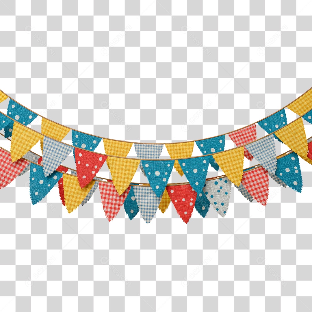Bandeirinha de Festa Junina PNG Transparente