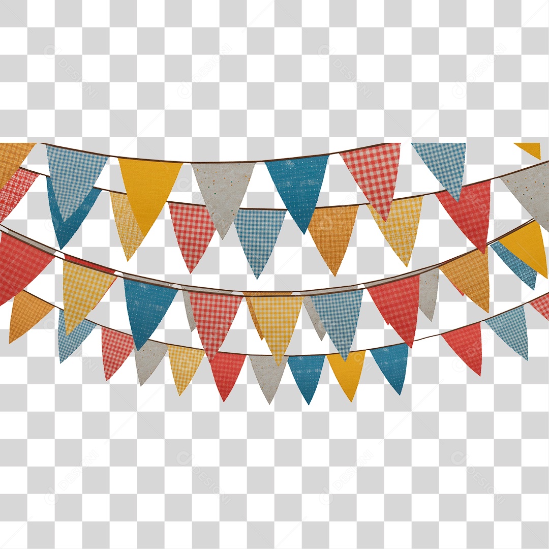 Bandeirinha de Festa Junina PNG Transparente