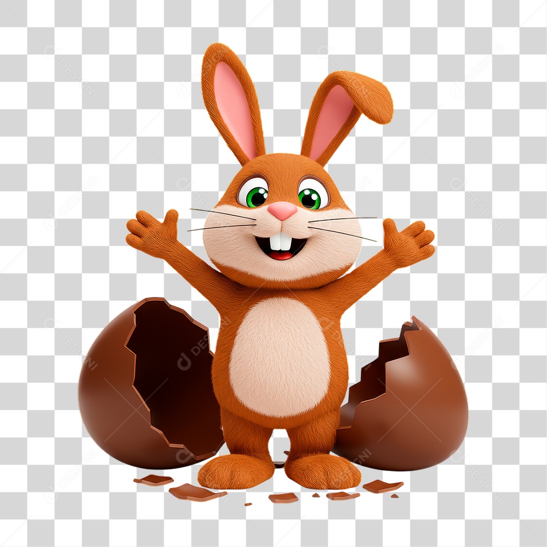 Coelho da Páscoa PNG Transparente