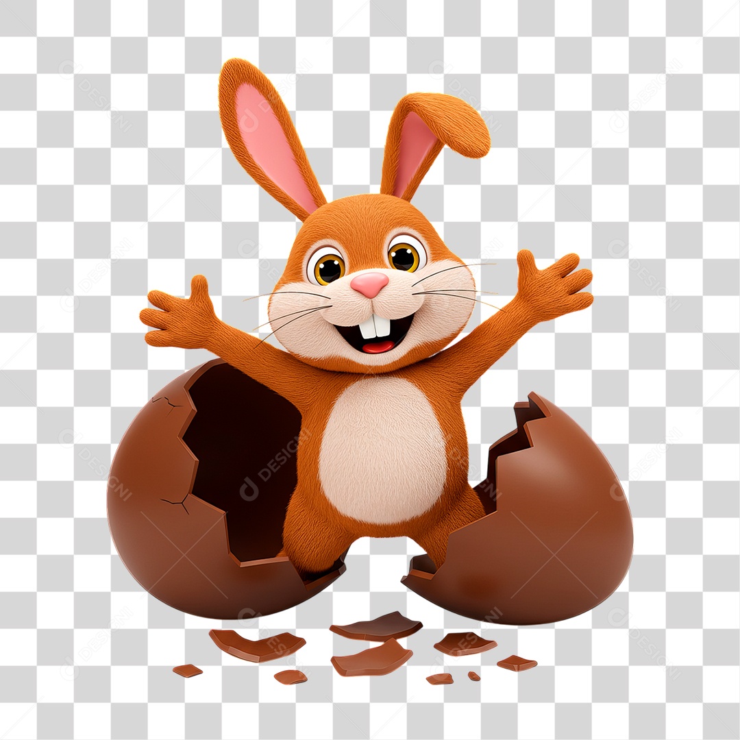 Coelho da Páscoa PNG Transparente