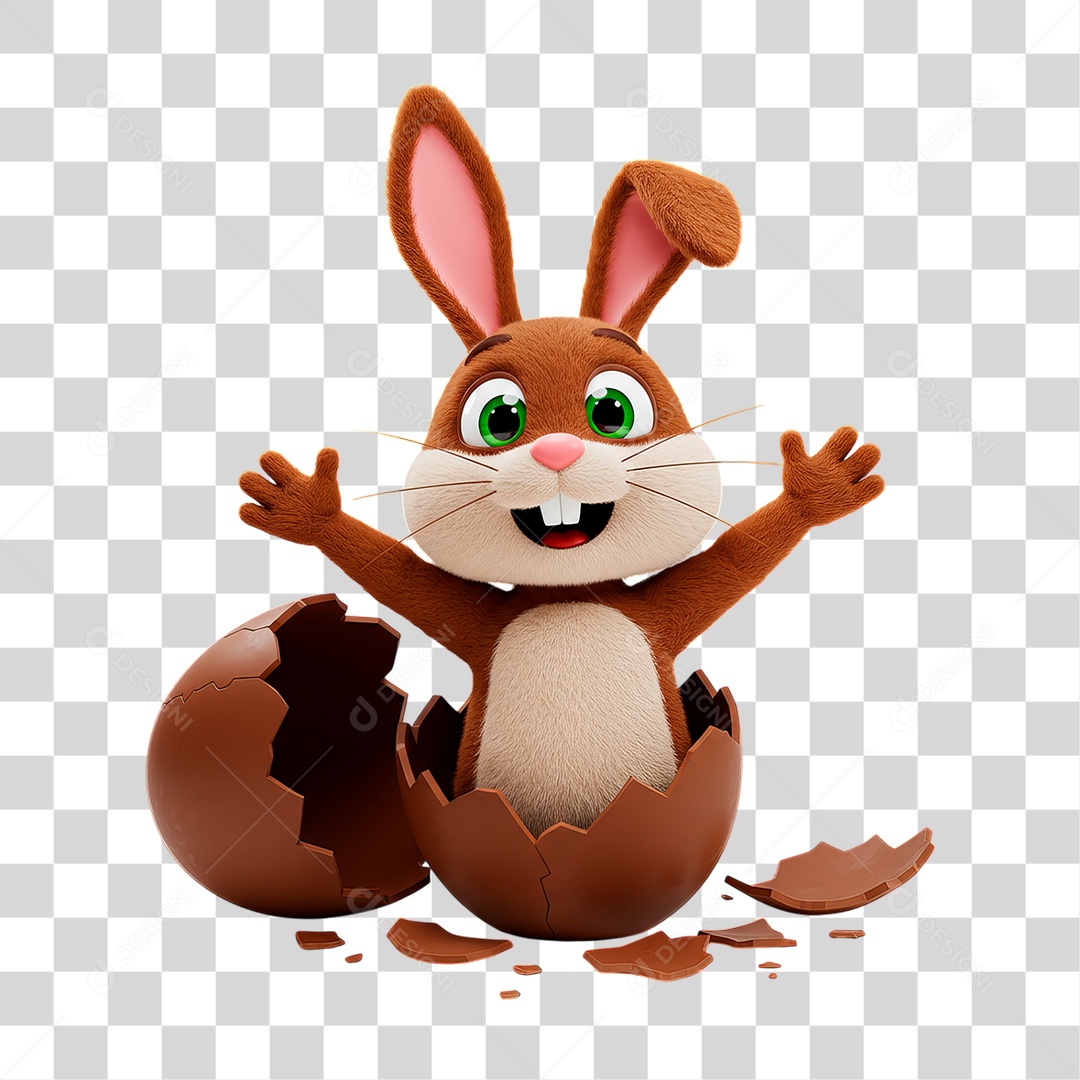 Coelho da Páscoa PNG Transparente