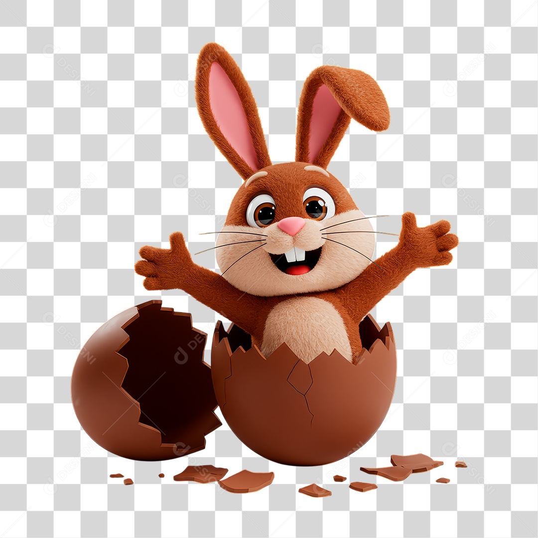 Coelho da Páscoa PNG Transparente