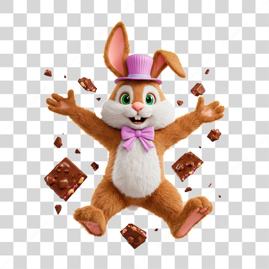 Coelho da Páscoa PNG Transparente