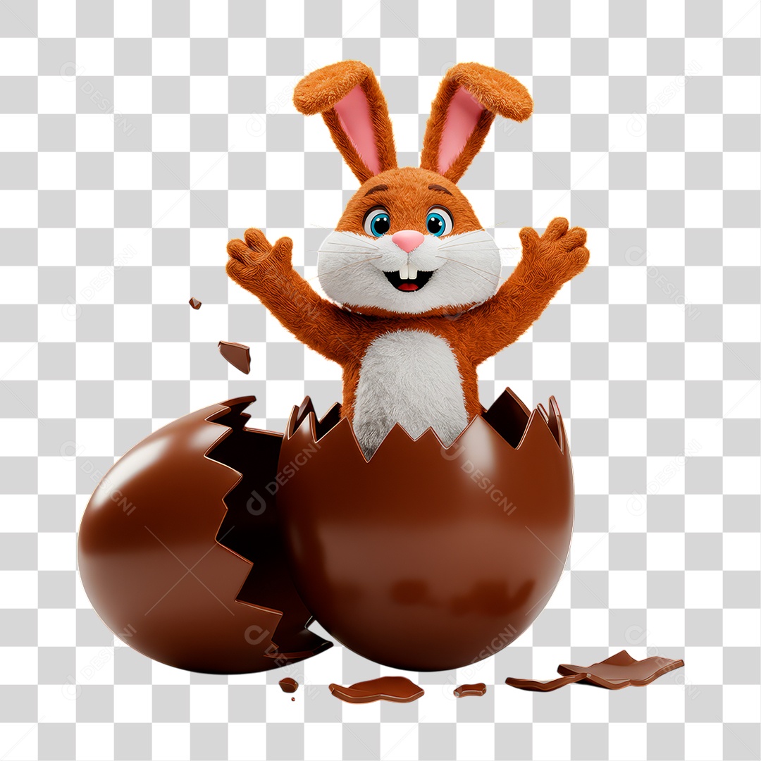 Coelho da Páscoa PNG Transparente