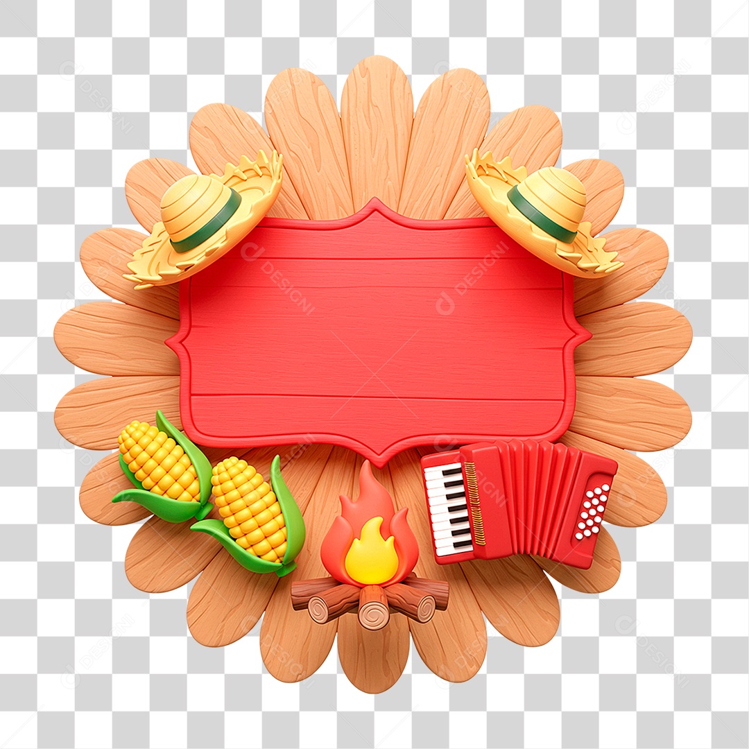 Painel de Festa Junina PNG Transparente
