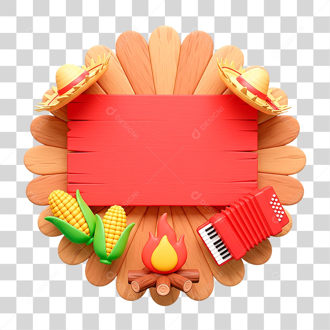 Painel de Festa Junina PNG Transparente