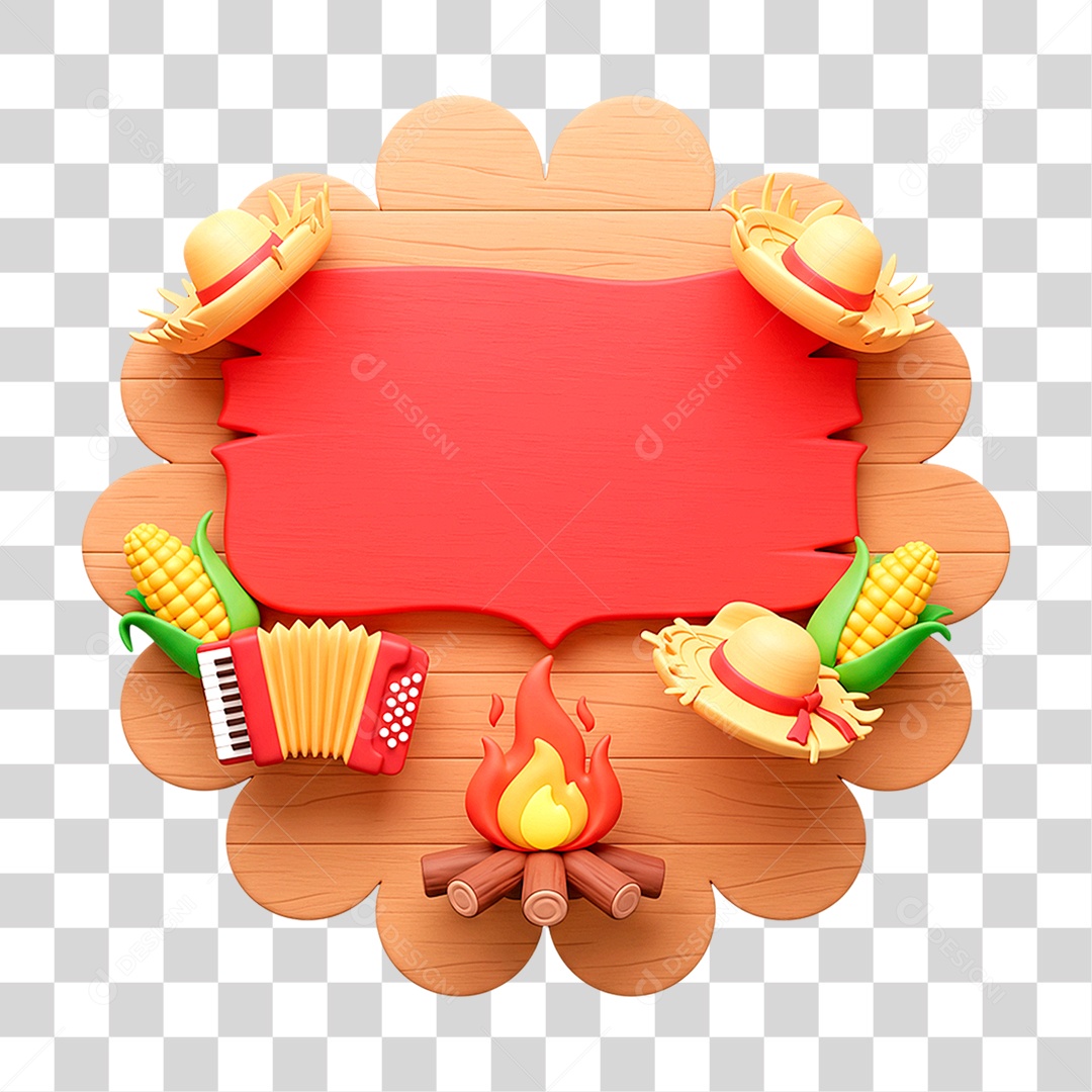 Painel de Festa Junina PNG Transparente