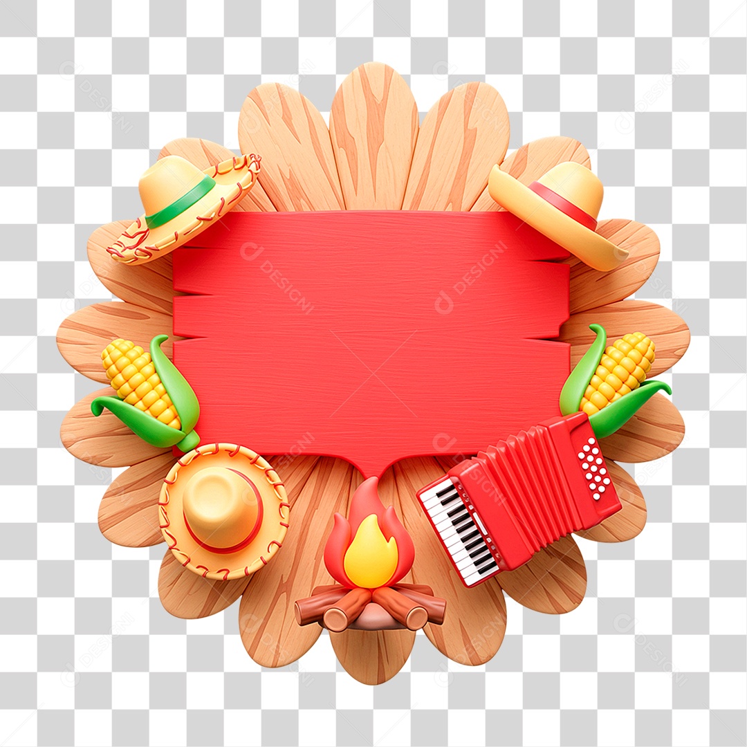Painel de Festa Junina PNG Transparente