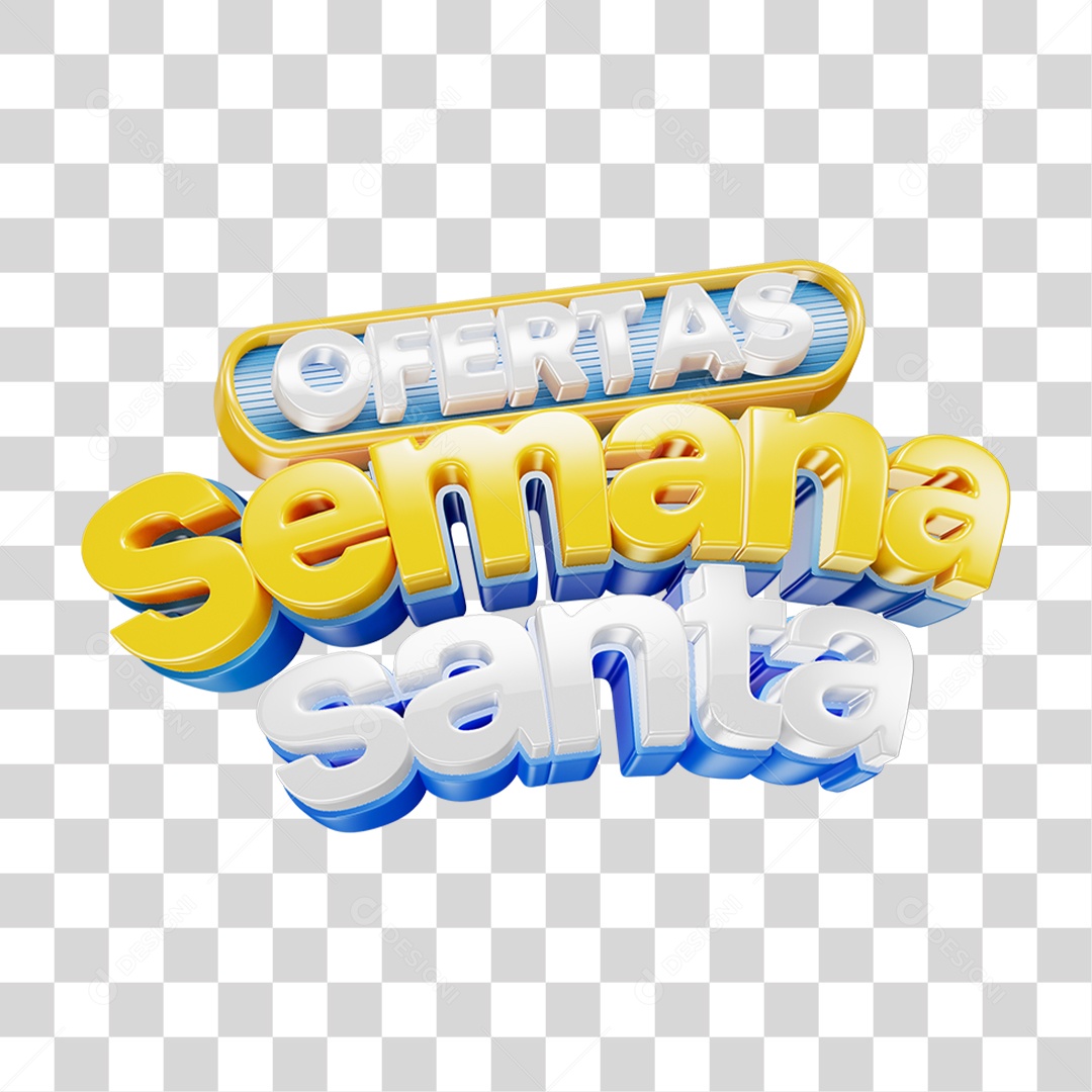Selo 3D Ofertas Semana Santa PNG Transparente
