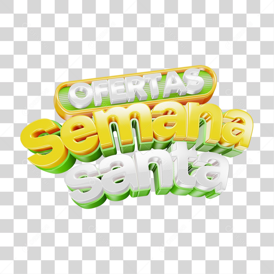 Selo 3D Ofertas Semana Santa PNG Transparente