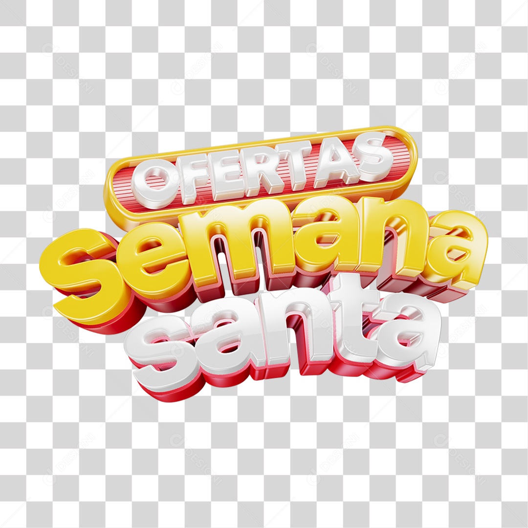 Selo 3D Ofertas Semana Santa PNG Transparente