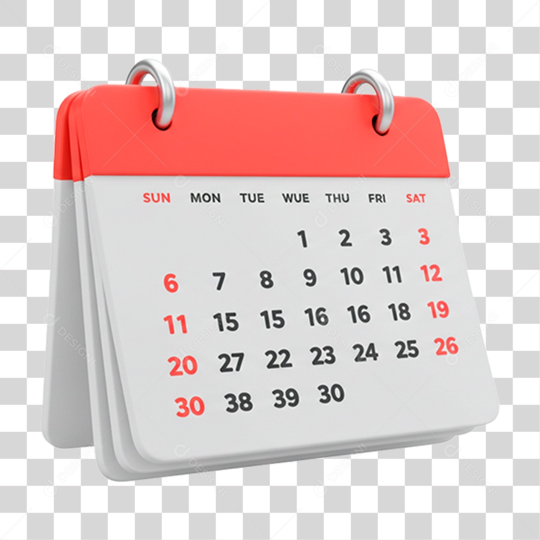 Calendário PNG Transparente