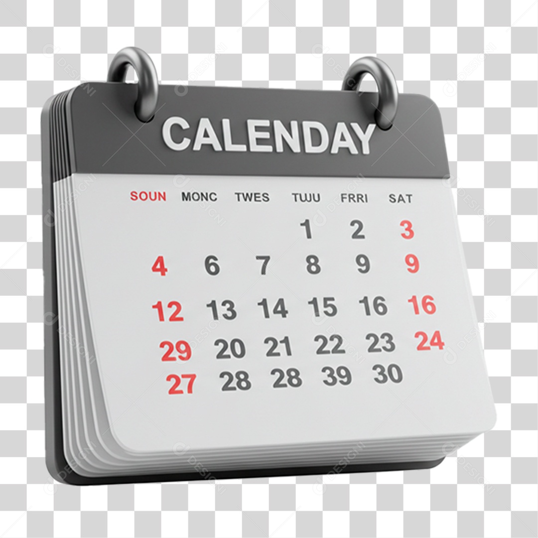 Calendário PNG Transparente