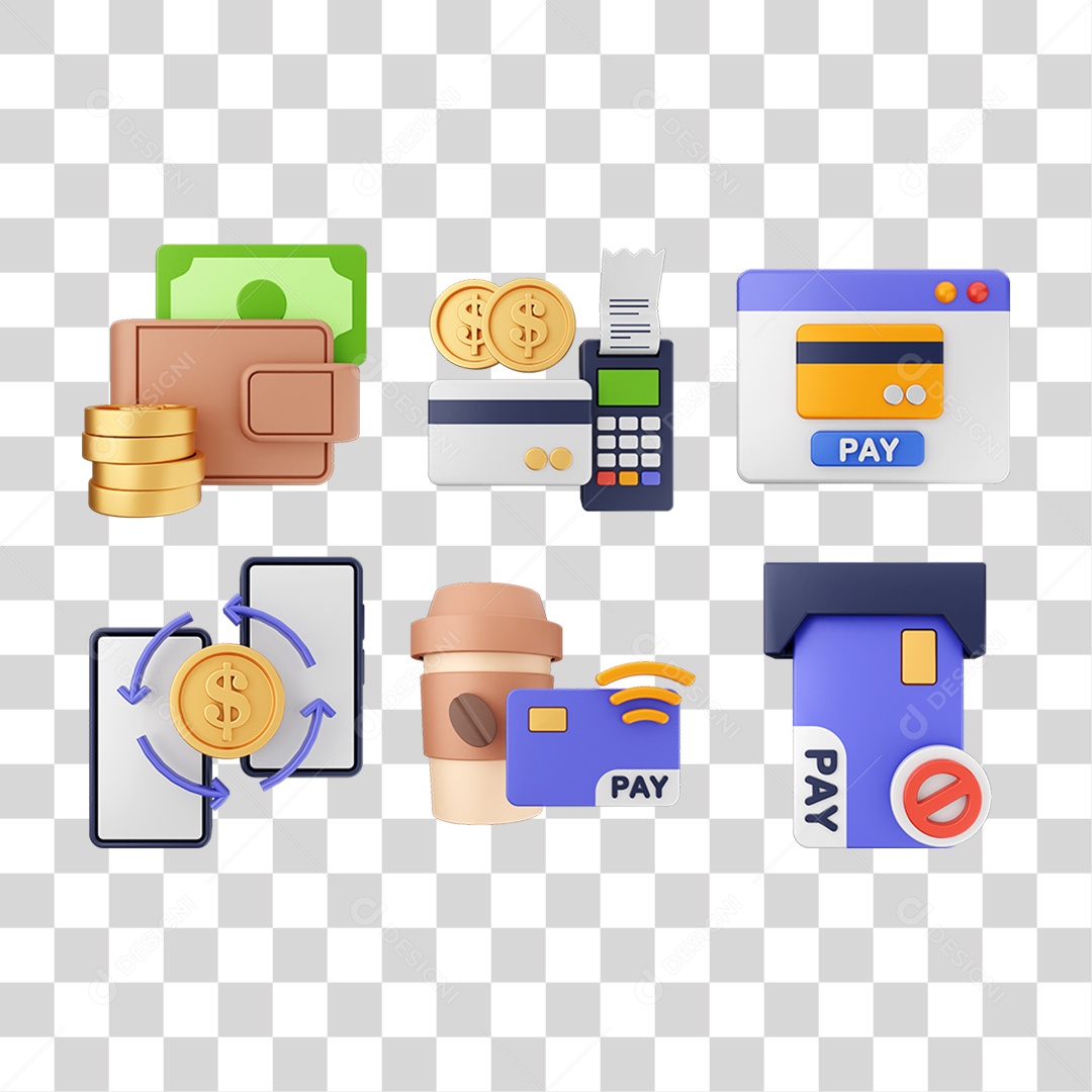 Elemento 3D Ícones Computador Compras Online PNG Transparente