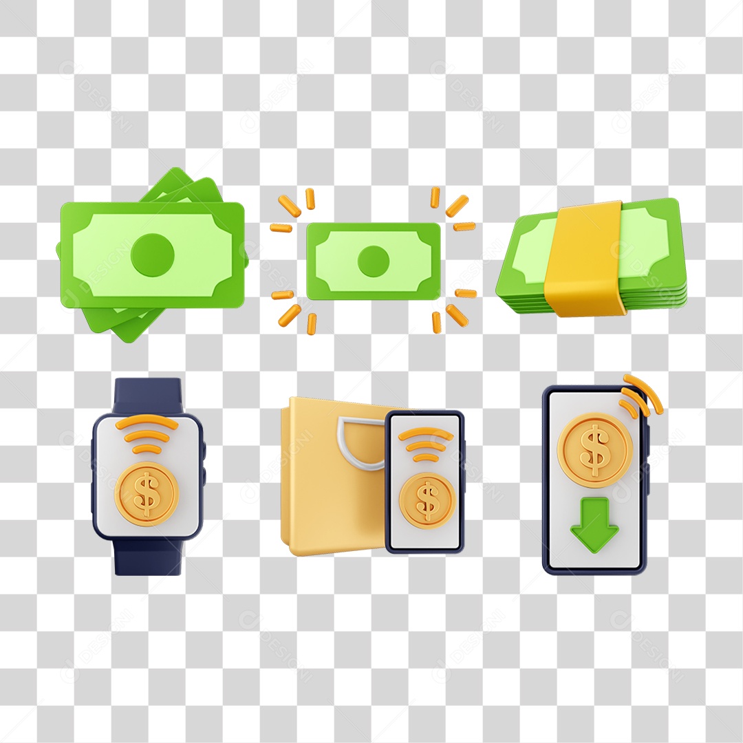 Elemento 3D Ícones Computador Compras Online PNG Transparente