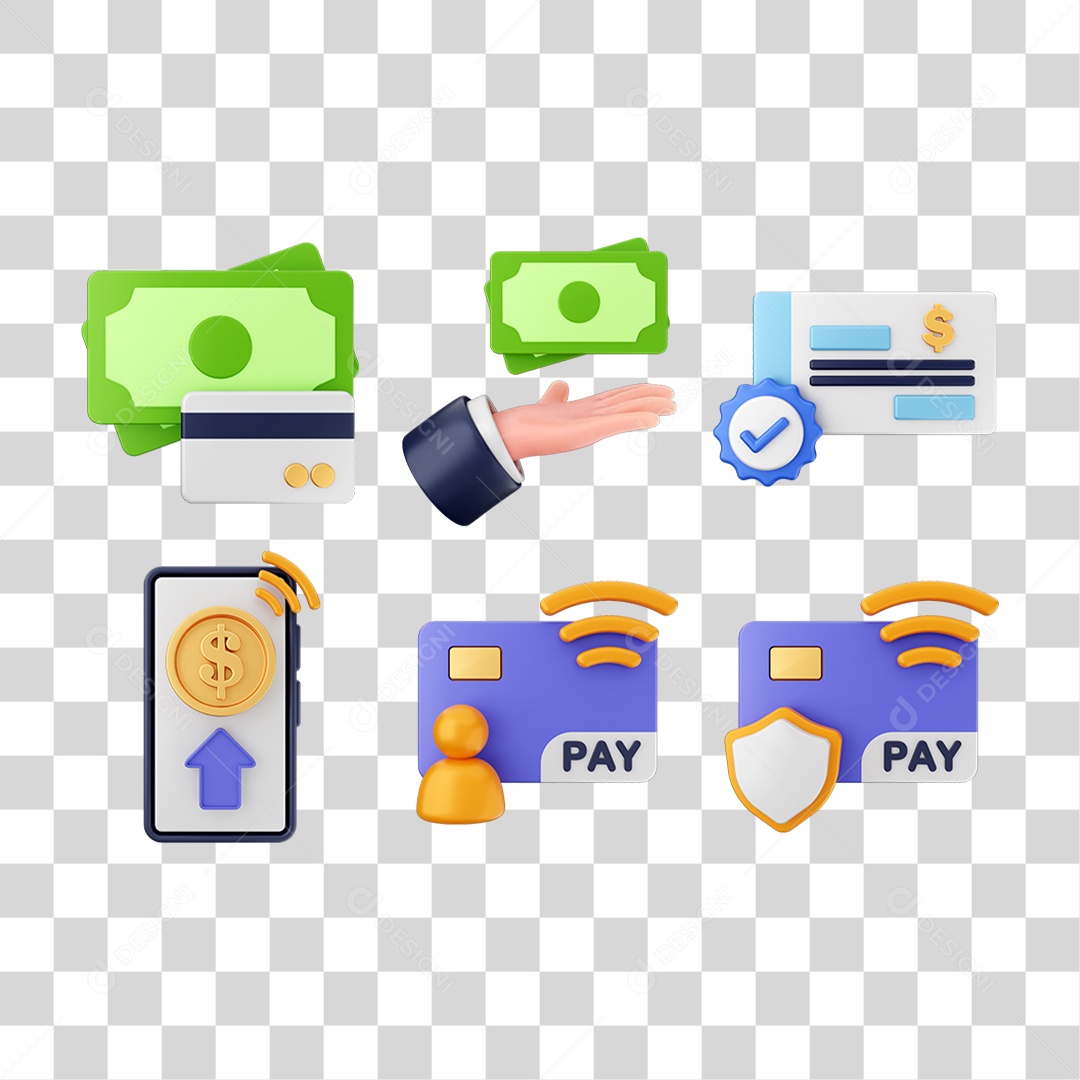 Elemento 3D Ícones Computador Compras Online PNG Transparente