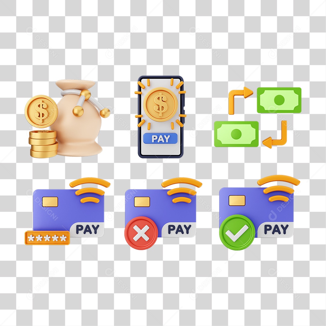 Elemento 3D Ícones Computador Compras Online PNG Transparente