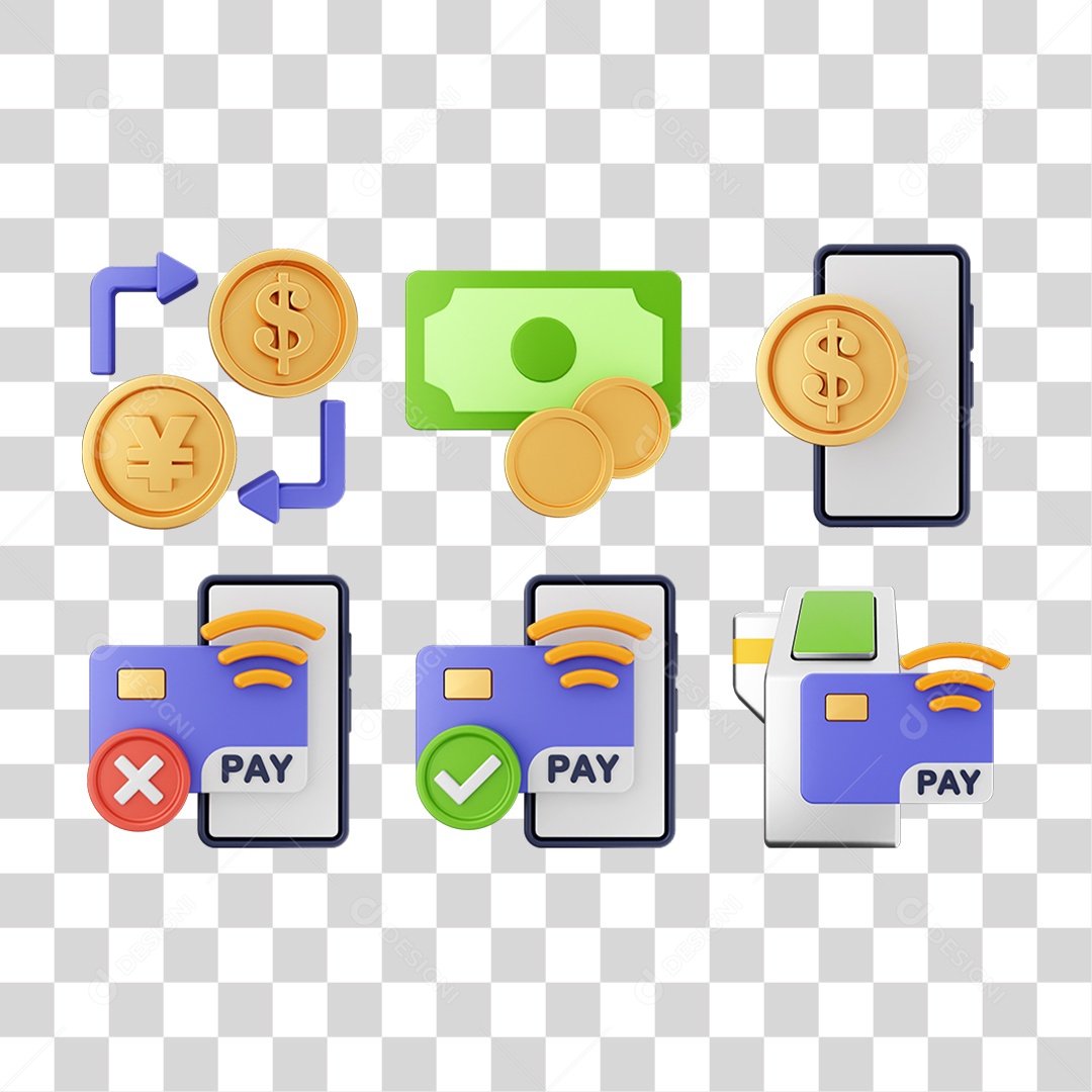 Elemento 3D Ícones Computador Compras Online PNG Transparente