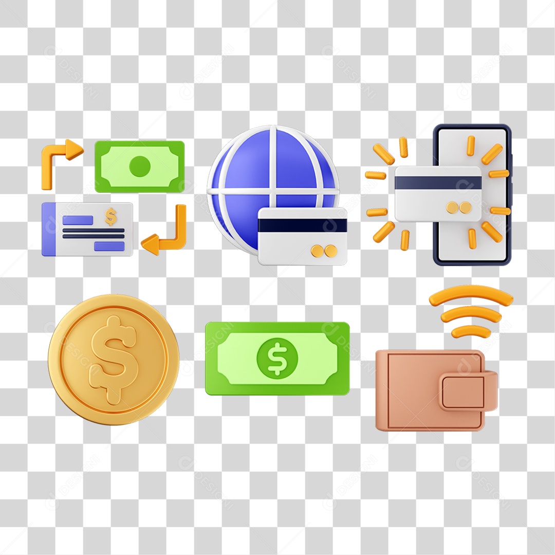 Elemento 3D Ícones Computador Compras Online PNG Transparente