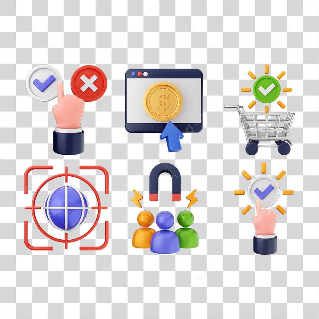 Elemento 3D Ícones Computador Arquivos PNG Transparente