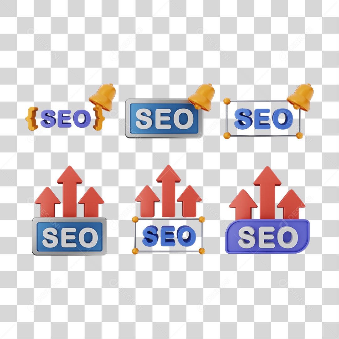 Elemento 3D Ícones Gráficos Seo Informação PNG Transparente